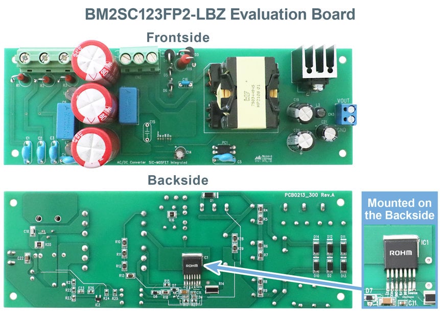 Les premiers circuits intégrés de convertisseurs AC/DC de l’industrie pour boîtier à montage en surface avec MOSFET SiC 1700 V de ROHM